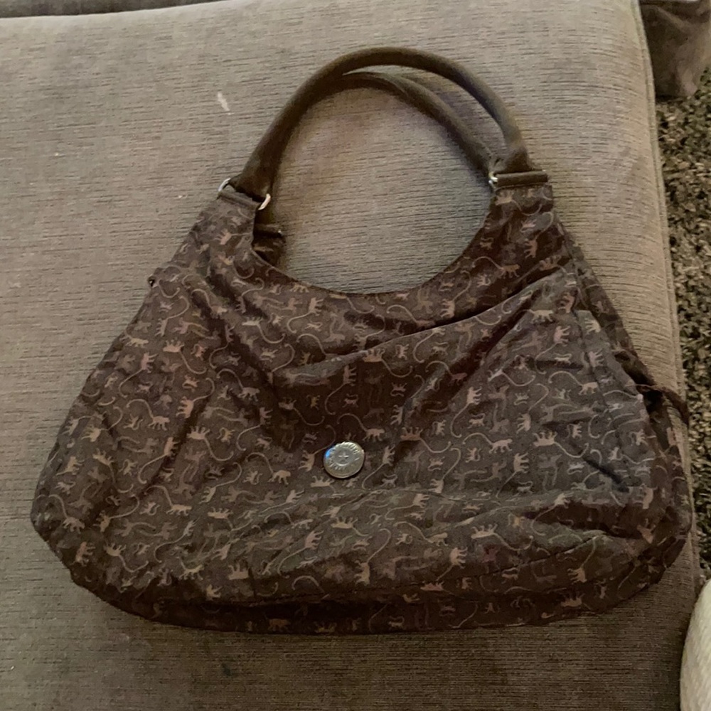 Kipling Brown Monkey Bag w/ Coach keychain